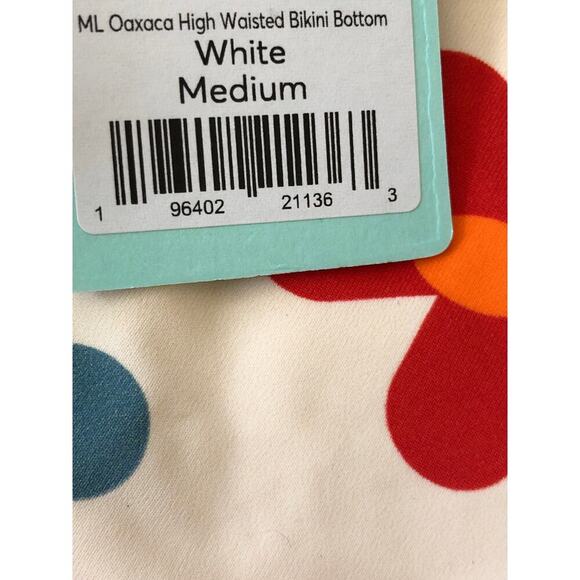 Marine Layer Oaxaca Bikini Set Top & Bottoms High Waisted Floral White  NWT M - Picture 8 of 11